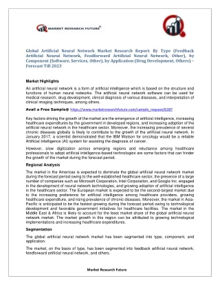 global artificial neural network market research
