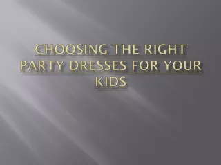 Kids Party Dresses