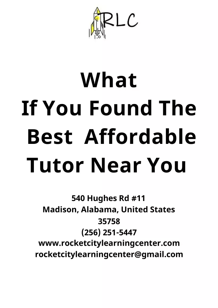 what if you found the best affordable tutor near you