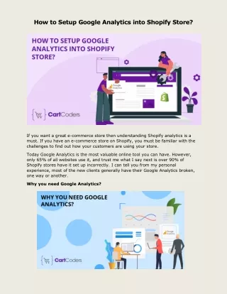 how to setup google analytics into shopify store