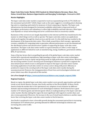hyper scale data center market 2020 analysis