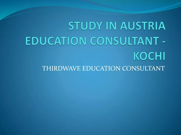 study in austria education consultant kochi