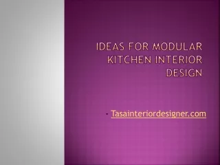 Ideas for Modular Kitchen Interior Designer - TASA Interior Designer Bangalore