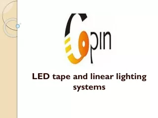 led tape and linear lighting systems