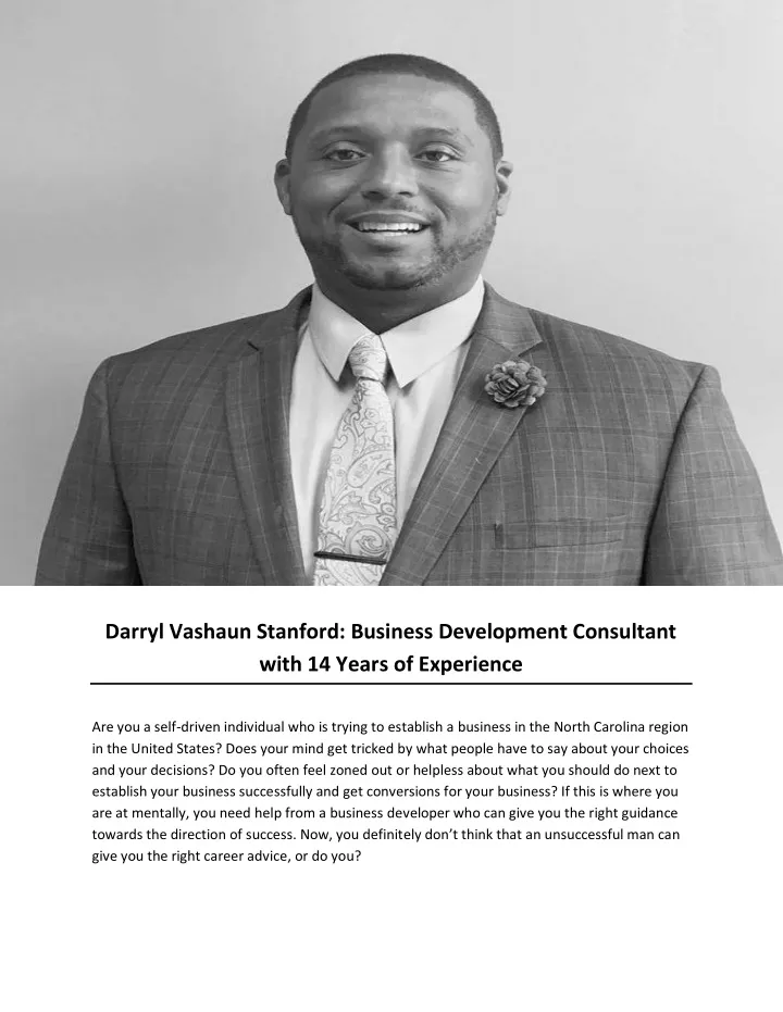 darryl vashaun stanford business development