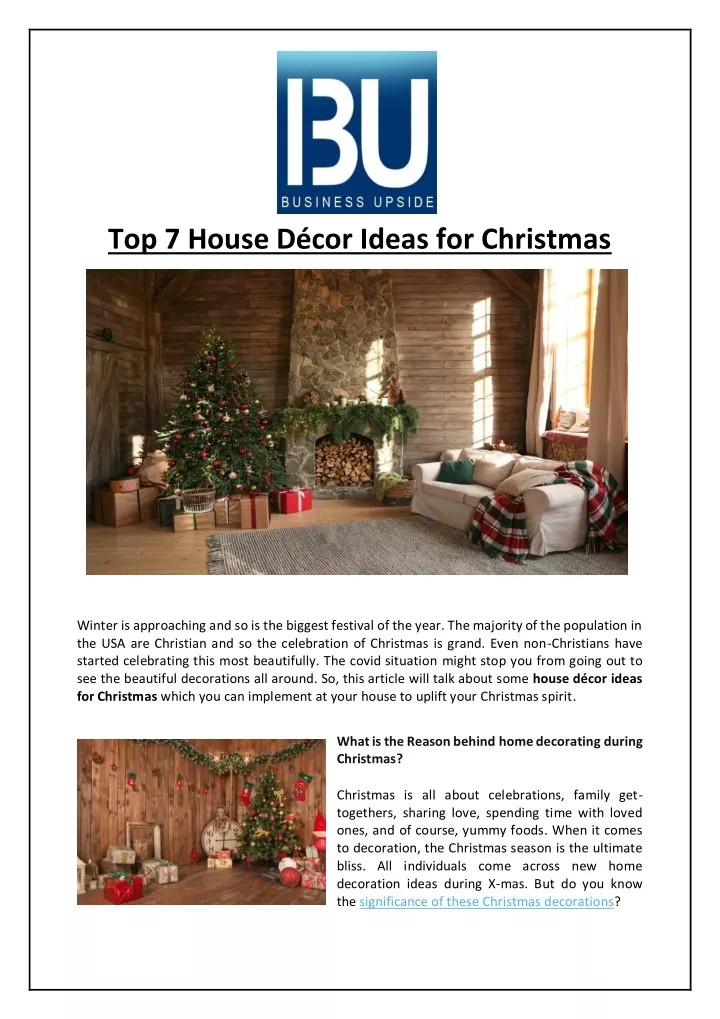 top 7 house d cor ideas for christmas
