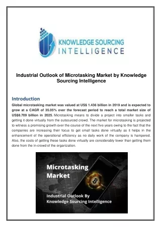 industrial outlook of microtasking market