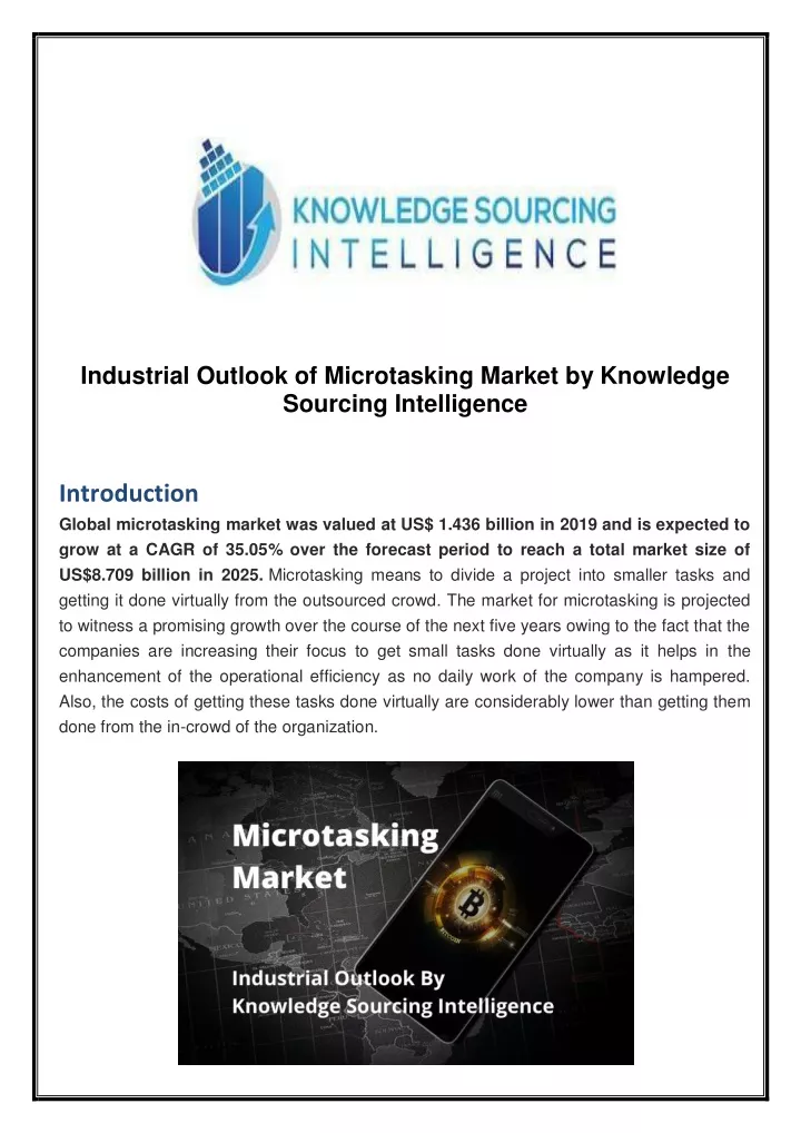 industrial outlook of microtasking market