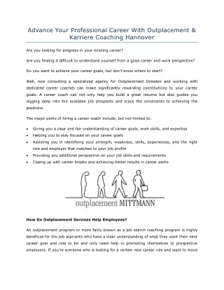 advance your professional career with