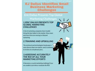 EJ Dalius Identifies Small Business Marketing Challenges