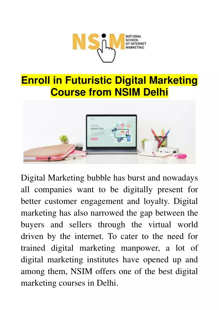 enroll in futuristic digital marketing course