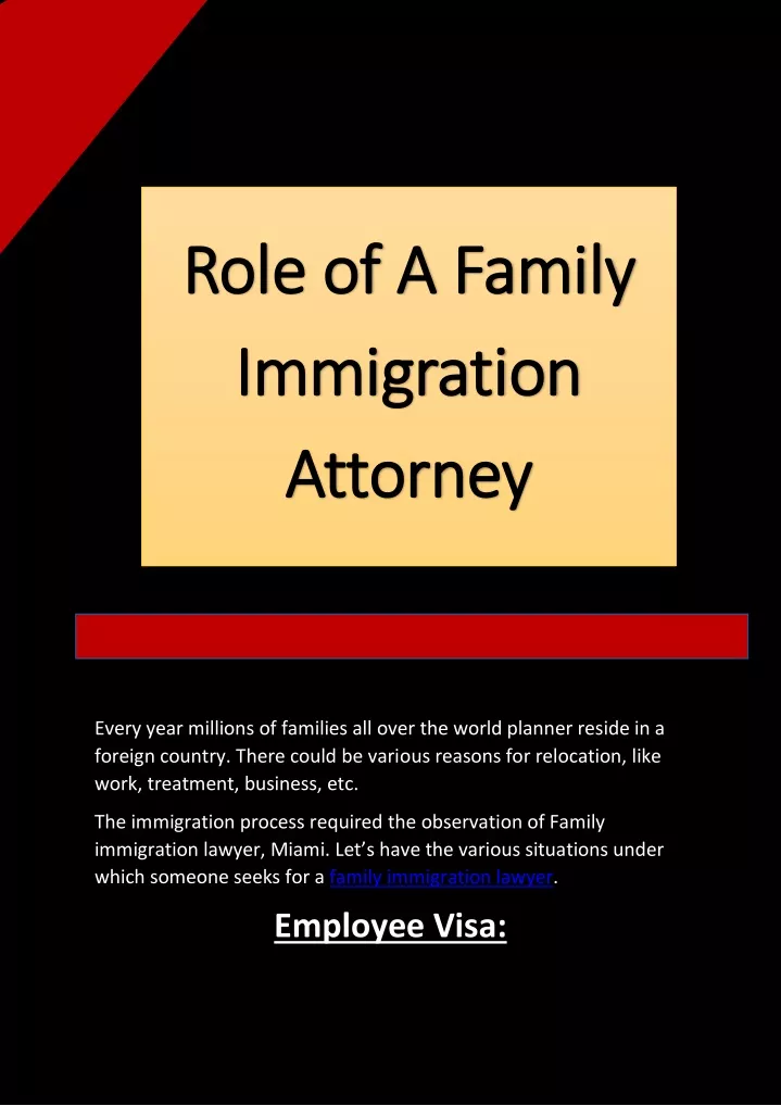 role of a family role of a family immigration
