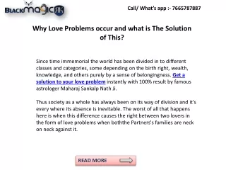 Why Love Problems occur and what is The Solution of This?