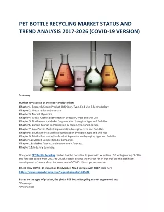 pet bottle recycling market status and trend