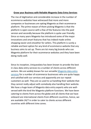 grow your business with reliable magento data