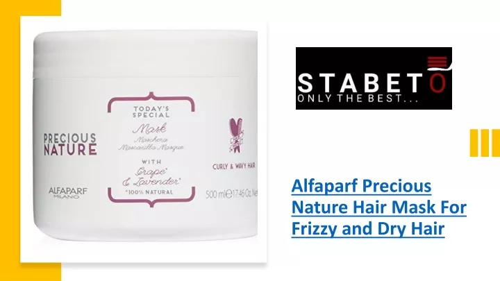 alfaparf precious nature hair mask for frizzy and dry hair