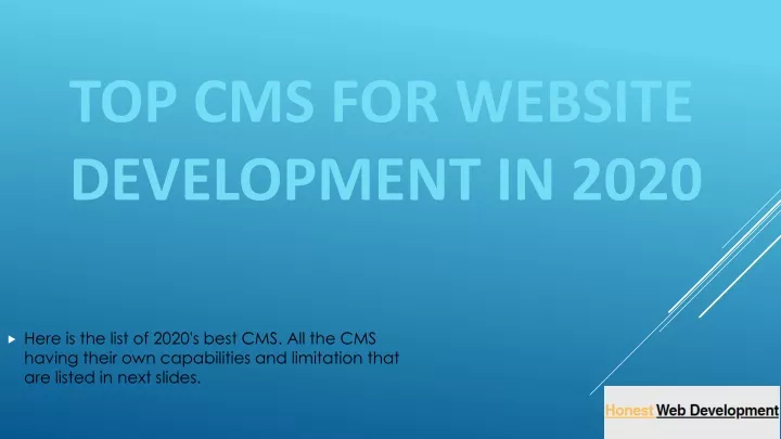 top cms for website development in 2020