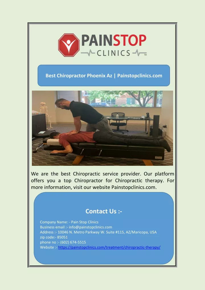 best chiropractor phoenix az painstopclinics com