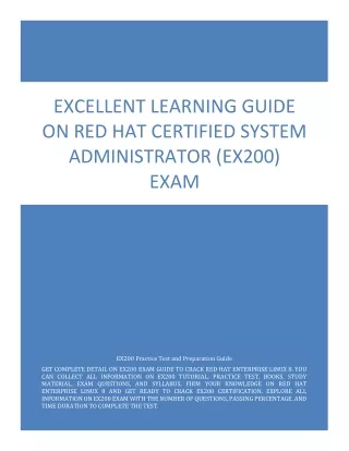 excellent learning guide on red hat certified