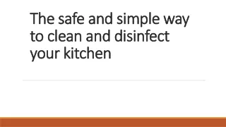The safe and simple way to clean and disinfect your kitchen | Emasol