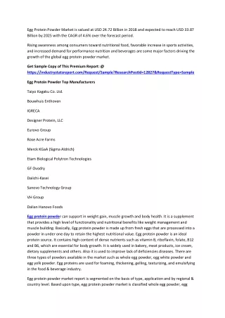 egg protein powder market is valued