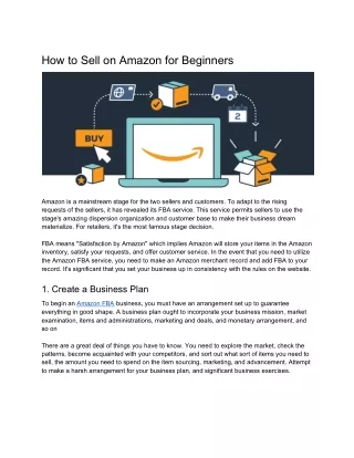 how to sell on amazon for beginners