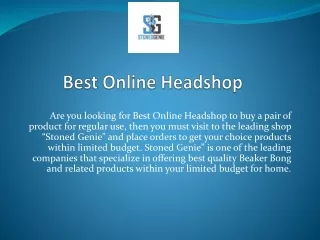 Best Online Headshop