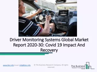 driver monitoring systems global market driver