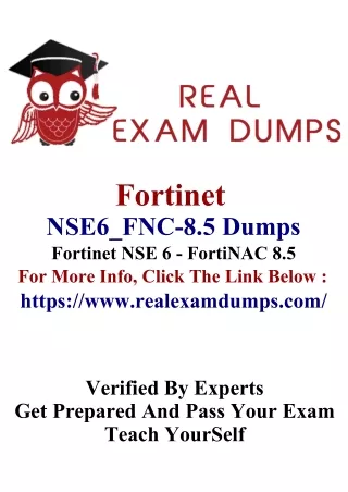Fortinet NSE6_FNC-8.5 Dumps PDF - RealExamDumps