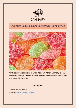 Sweeties Edibles in Charlottetown I Cannaify.co