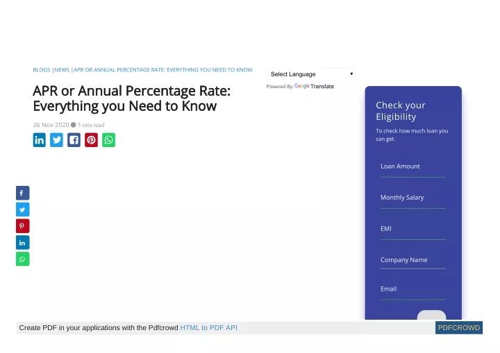 blogs news apr or annual percentage rate