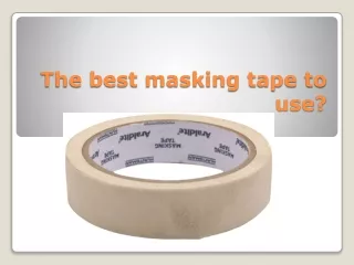 The best masking tape to use?