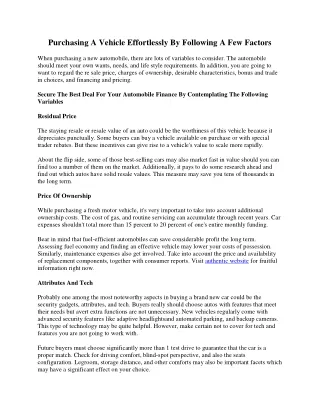purchasing a vehicle effortlessly by following