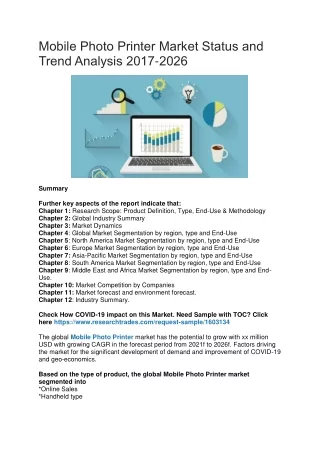 mobile photo printer market status and trend