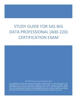 study guide for sas big data professional