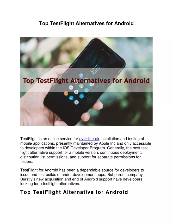 top testflight alternatives for android