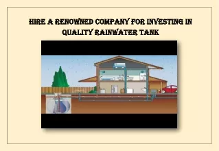 PDF: Hire A Renowned Company For Investing In Quality Rainwater Tank