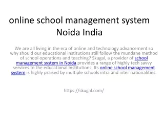 online school management system noida india