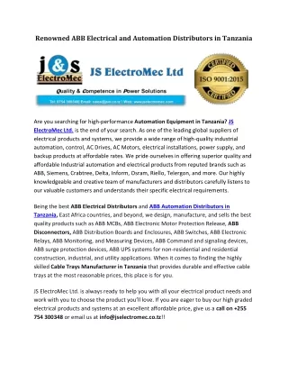 renowned abb electrical and automation