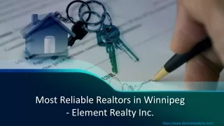Most Reliable Realtors in Winnipeg - Element Realty Inc.