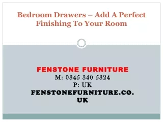 bedroom drawers add a perfect finishing to your room