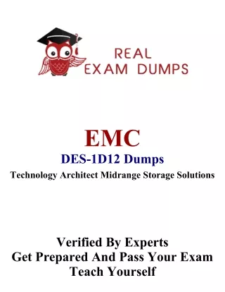 emc des 1d12 dumps technology architect midrange