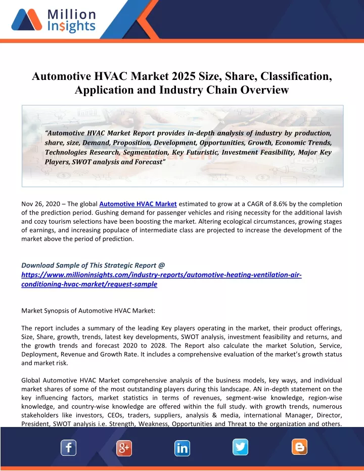 automotive hvac market 2025 size share