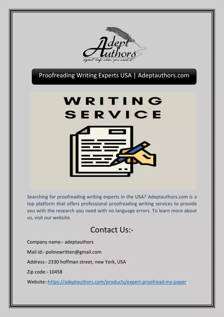 proofreading writing experts usa adeptauthors com