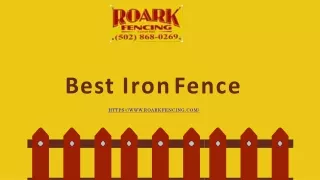 Buy iron fence from Roarkfencing