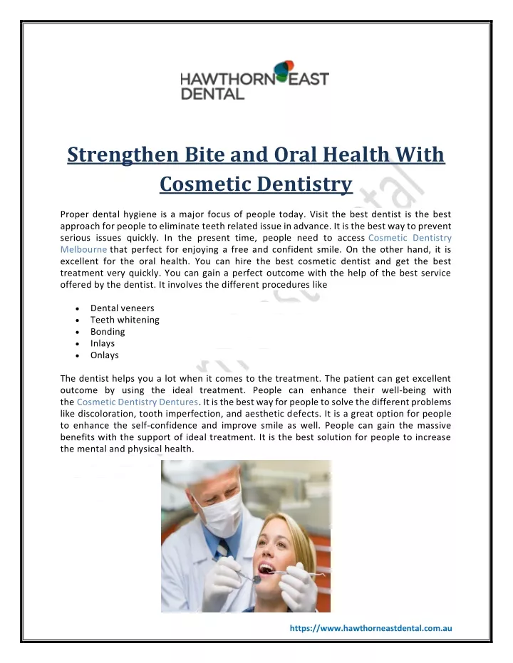 strengthen bite and oral health with cosmetic