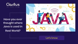 Have You Ever Thought Where Java is Used in Real World 2020
