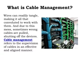 what is cable management