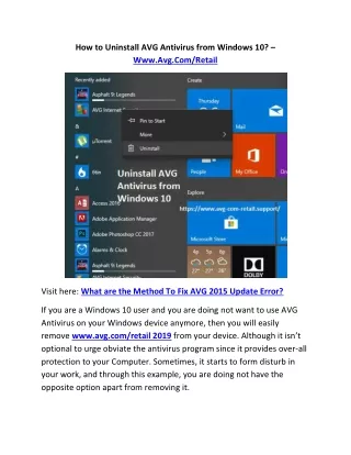 how to uninstall avg antivirus from windows