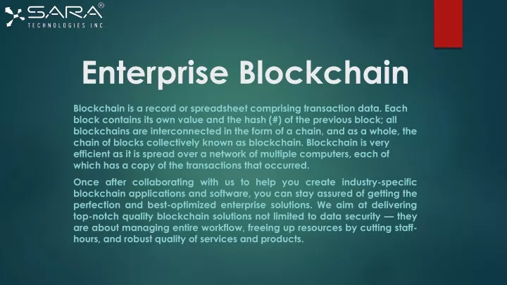 enterprise blockchain